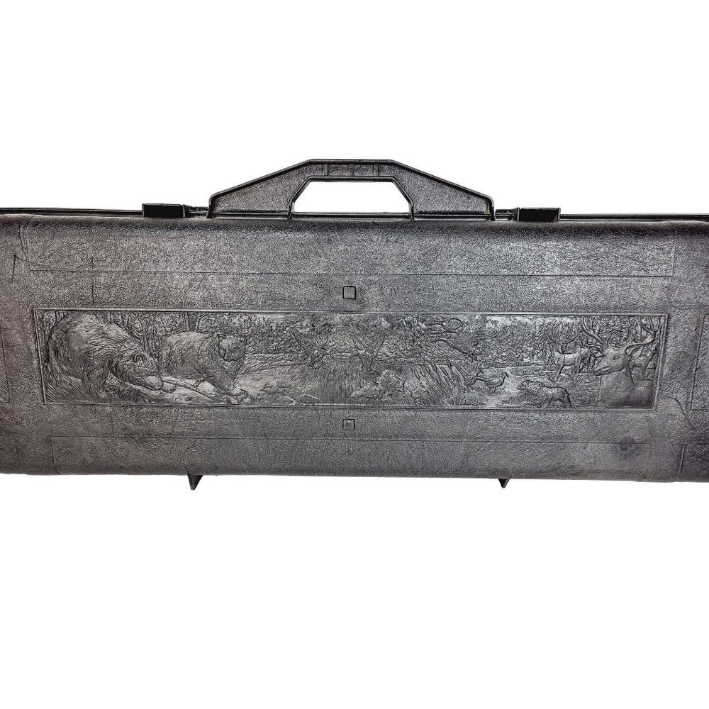 Vintage Black Embossed Hard Shell Rifle Shotgun Guard Protector Storage …